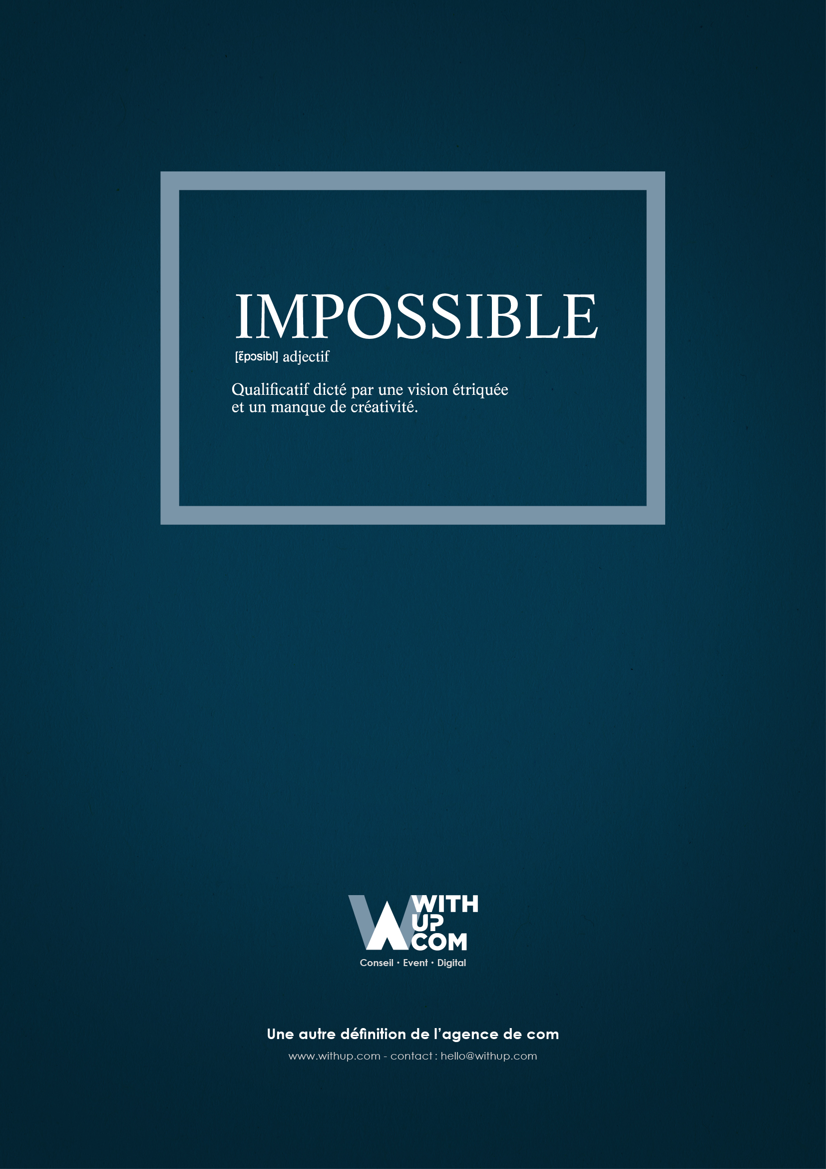 Campagne Withup - Visuel impossible